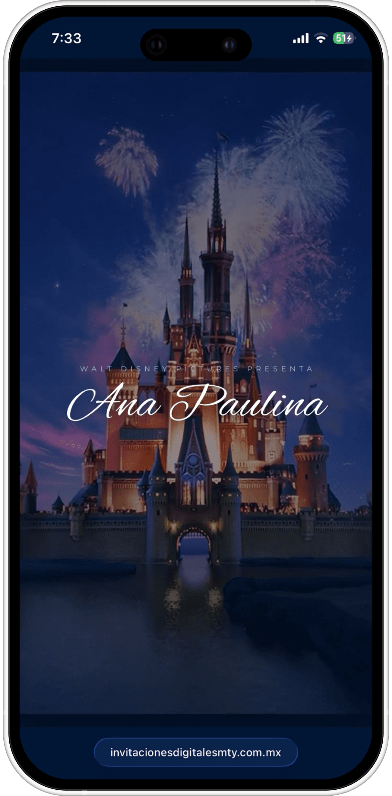 Invitación digital de Cumpleaños en Monterrey — Paulina